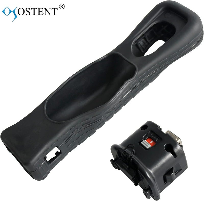 OSTENT Motionplus Motion Plus + Silicone Case for Nintendo Wii Remote Controller Game Color Black - Image 2